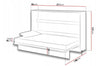 Letto a Scomparsa con meccanismo pneumatico Bed Concept Orizzontale Bianco Opaco, 120 x 200 cm (3)