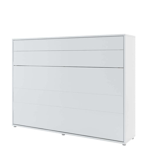 Letto a Scomparsa con meccanismo pneumatico Bed Concept Orizzontale Bianco Opaco, 140 x 200 cm
