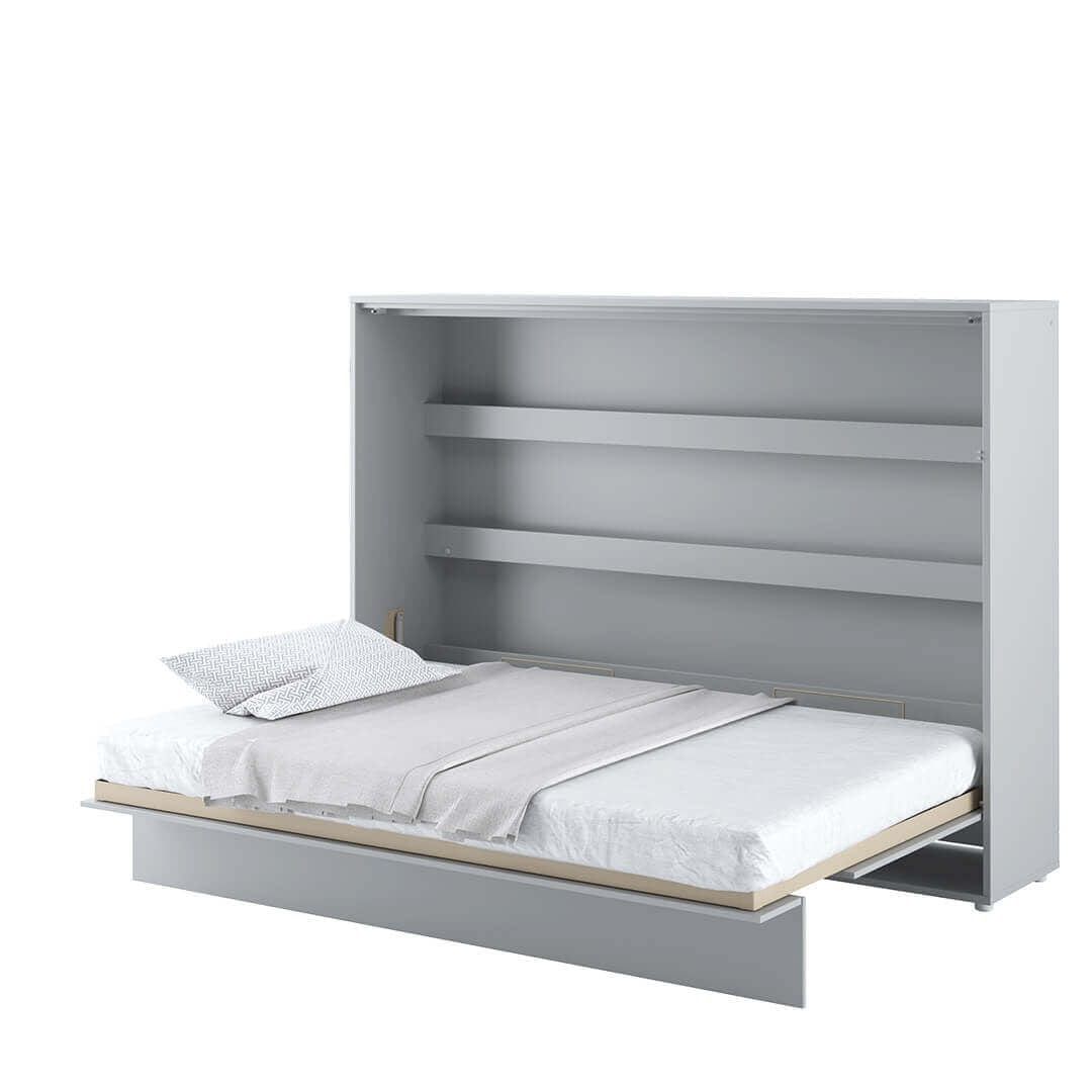 Letto a Scomparsa con meccanismo pneumatico Bed Concept Orizzontale Grigio Opaco, 140 x 200 cm