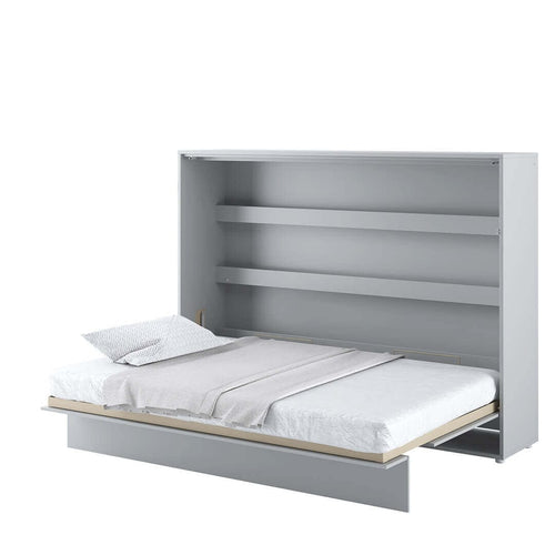 Letto a Scomparsa con meccanismo pneumatico Bed Concept Orizzontale Grigio Opaco, 140 x 200 cm