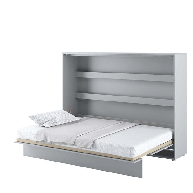 Letto a Scomparsa con meccanismo pneumatico Bed Concept Orizzontale Grigio Opaco, 140 x 200 cm