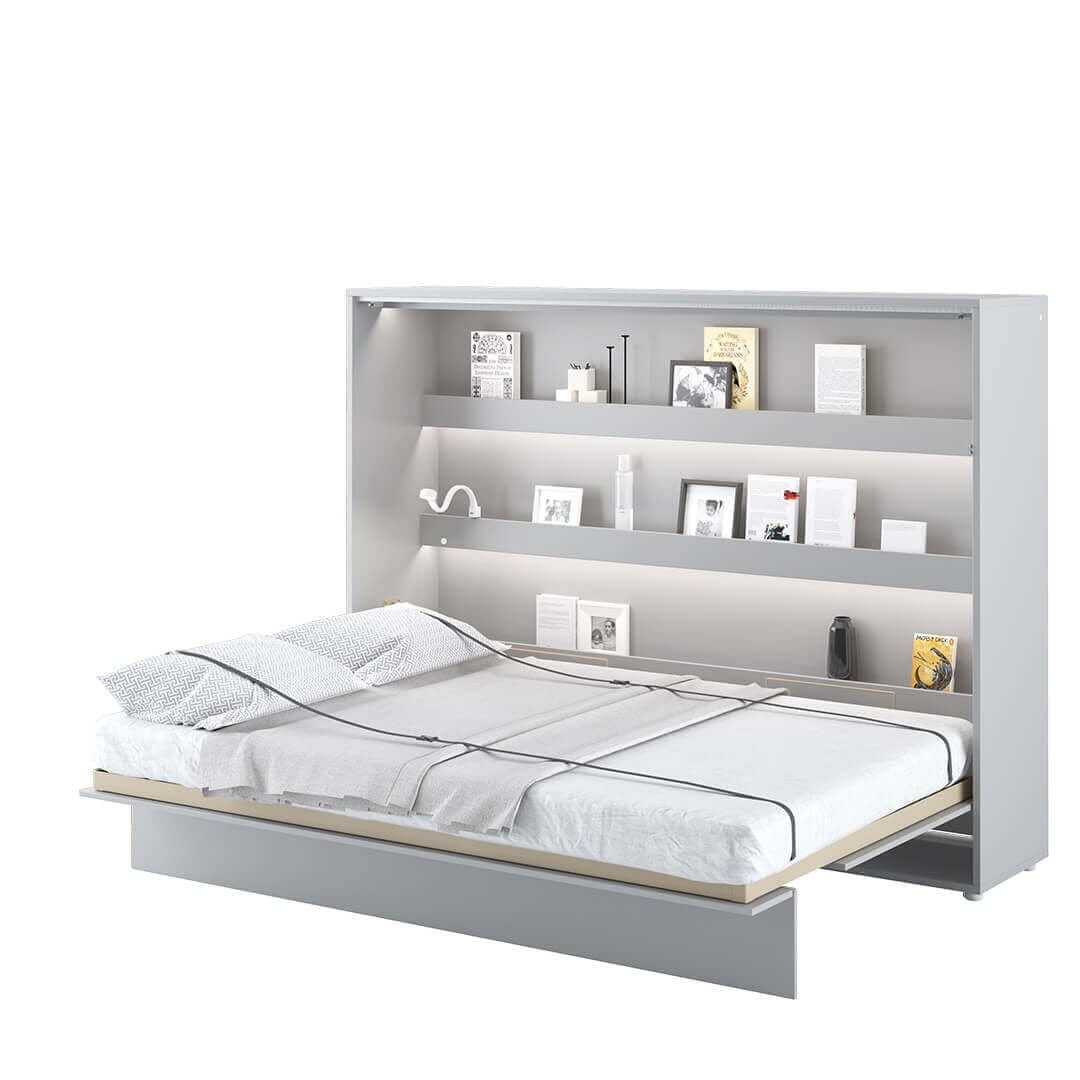 Letto a Scomparsa con meccanismo pneumatico Bed Concept Orizzontale Grigio Opaco, 140 x 200 cm (2)