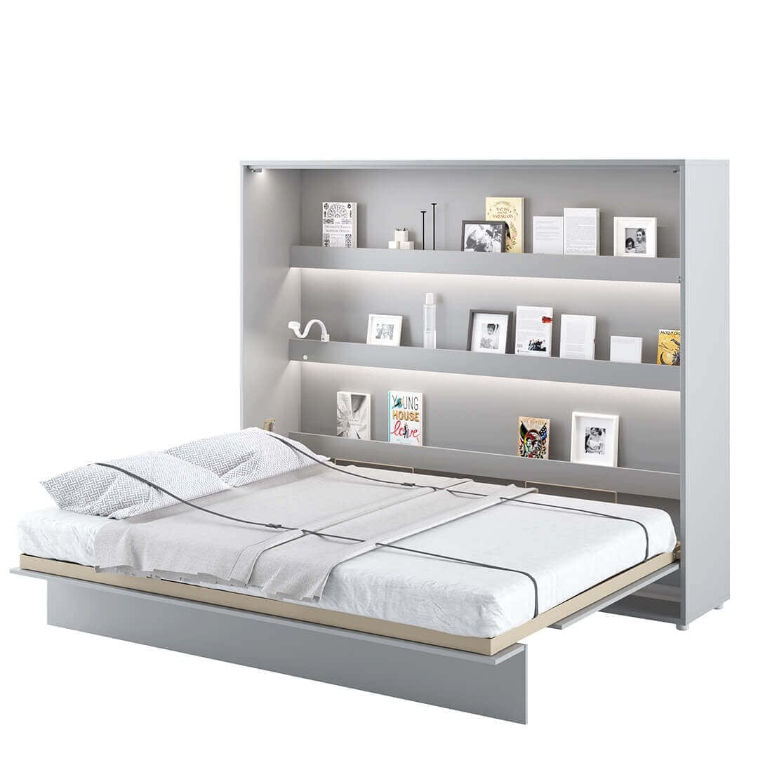 Letto a Scomparsa con meccanismo pneumatico Bed Concept Orizzontale Grigio Opaco, 160 x 200 cm (2)