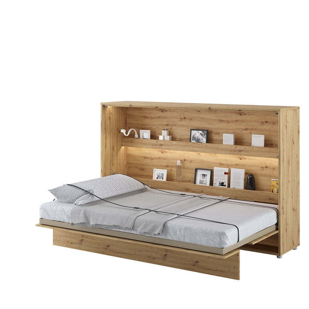 Letto a Scomparsa con meccanismo pneumatico Bed Concept Orizzontale Quercia, 120 x 200 cm (2)