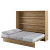 Letto a Scomparsa con meccanismo pneumatico Bed Concept Orizzontale Quercia, 160 x 200 cm