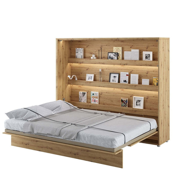 Letto a Scomparsa con meccanismo pneumatico Bed Concept Orizzontale Quercia, 160 x 200 cm (2)