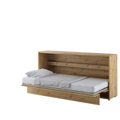 Letto a Scomparsa con meccanismo pneumatico Bed Concept Orizzontale Quercia, 200 x 90 cm