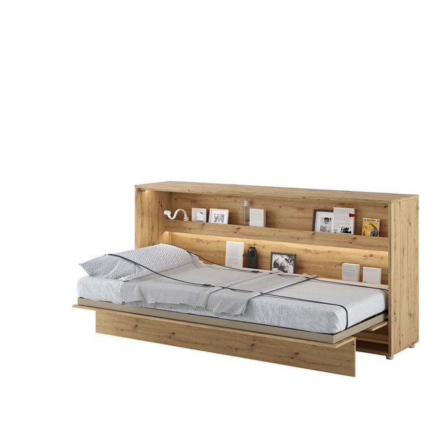 Letto a Scomparsa con meccanismo pneumatico Bed Concept Orizzontale Quercia, 200 x 90 cm (2)