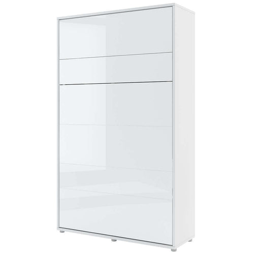 Letto a Scomparsa con meccanismo pneumatico Bed Concept Verticale Bianco Lucido, 120 x 200 cm