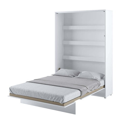 Letto a Scomparsa con meccanismo pneumatico Bed Concept Verticale Bianco Lucido, 140 x 200 cm (1)