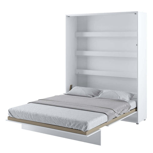 Letto a Scomparsa con meccanismo pneumatico Bed Concept Verticale Bianco Lucido, 160 x 200 cm (1)