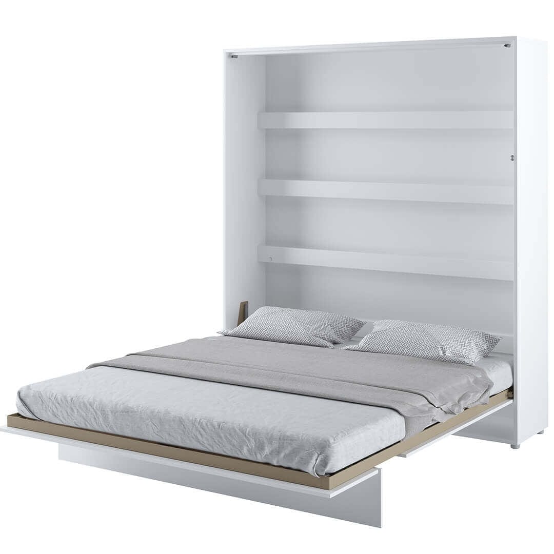 Letto a Scomparsa con meccanismo pneumatico Bed Concept Verticale Bianco Lucido, 180 x 200 cm (1)