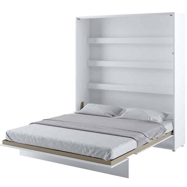 Letto a Scomparsa con meccanismo pneumatico Bed Concept Verticale Bianco Lucido, 180 x 200 cm (1)