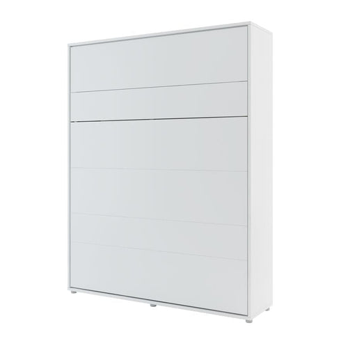 Letto a Scomparsa con meccanismo pneumatico Bed Concept Verticale Bianco Opaco, 160 x 200 cm