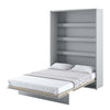 Letto a Scomparsa con meccanismo pneumatico Bed Concept Verticale Grigio Opaco, 140 x 200 cm (1)