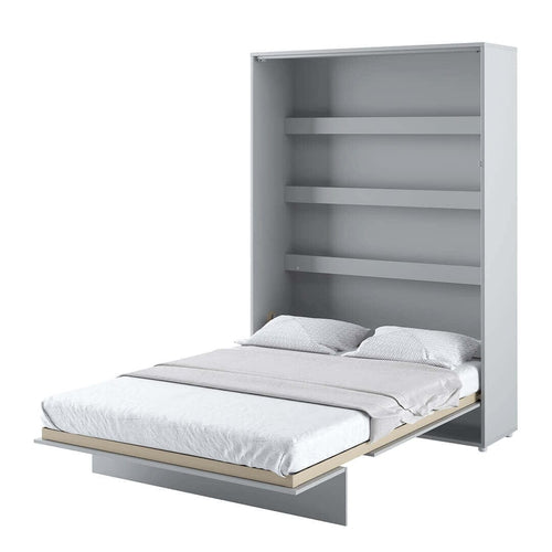 Letto a Scomparsa con meccanismo pneumatico Bed Concept Verticale Grigio Opaco, 140 x 200 cm (1)