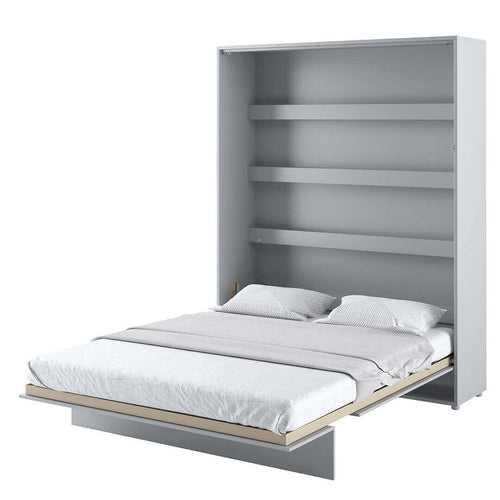 Letto a Scomparsa con meccanismo pneumatico Bed Concept Verticale Grigio Opaco, 160 x 200 cm (1)