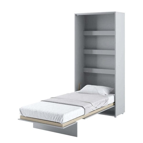 Letto a Scomparsa con meccanismo pneumatico Bed Concept Verticale Grigio Opaco, 90 x 200 cm