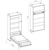 Letto a Scomparsa con meccanismo pneumatico Bed Concept Verticale Grigio Opaco, 90 x 200 cm (2)
