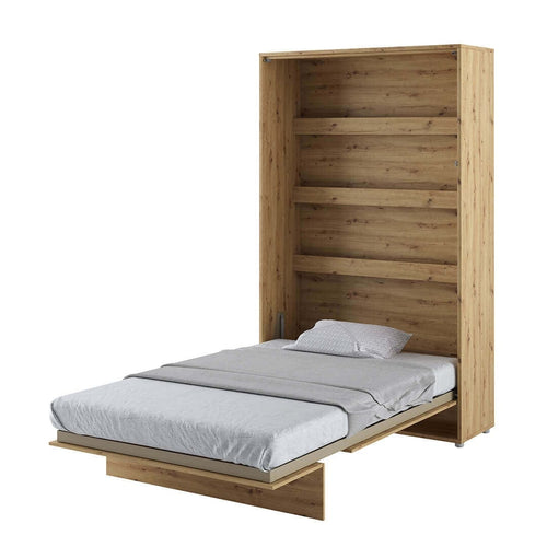 Letto a Scomparsa con meccanismo pneumatico Bed Concept Verticale Quercia, 120 x 200 cm