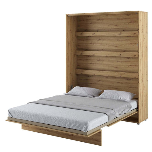 Letto a Scomparsa con meccanismo pneumatico Bed Concept Verticale Quercia, 160 x 200 cm