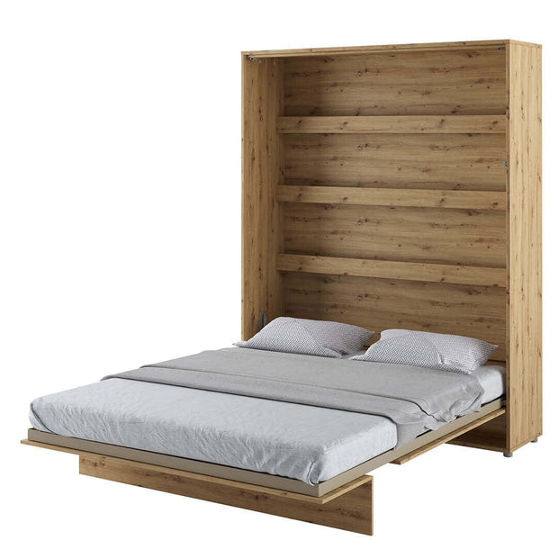 Letto a Scomparsa con meccanismo pneumatico Bed Concept Verticale Quercia, 160 x 200 cm