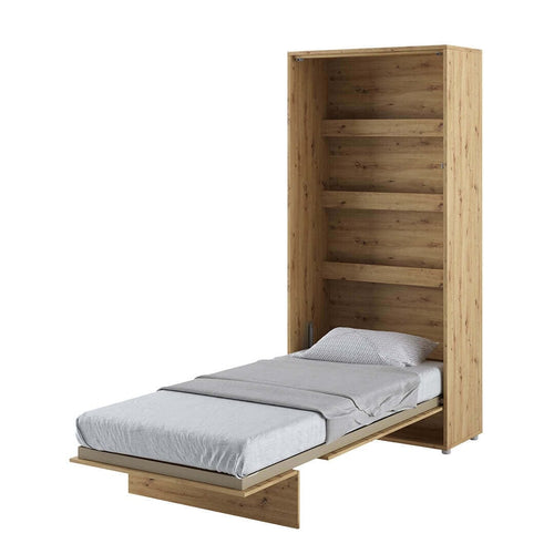 Letto a Scomparsa con meccanismo pneumatico Bed Concept Verticale Quercia, 200 x 90 cm (1)
