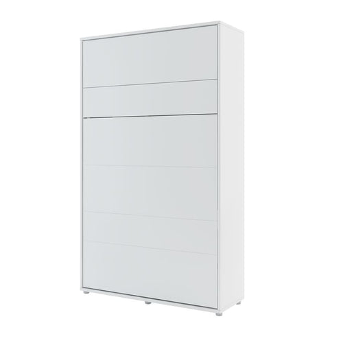 Letto a Scomparsa con meccanismo pneumatico e illuminazione Bed Concept Verticale Bianco Opaco, 120 x 200 cm (1)