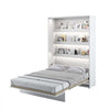 Letto a Scomparsa con meccanismo pneumatico e illuminazione Bed Concept Verticale Bianco Opaco, 140 x 200 cm