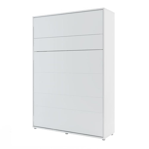 Letto a Scomparsa con meccanismo pneumatico e illuminazione Bed Concept Verticale Bianco Opaco, 140 x 200 cm (1)