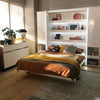 Letto a Scomparsa con meccanismo pneumatico e illuminazione Bed Concept Verticale Bianco Opaco, 140 x 200 cm (5)