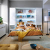 Letto a Scomparsa con meccanismo pneumatico e illuminazione Bed Concept Verticale Bianco Opaco, 140 x 200 cm (6)