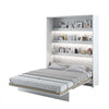 Letto a Scomparsa con meccanismo pneumatico e illuminazione Bed Concept Verticale Bianco Opaco, 160 x 200 cm