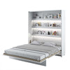 Letto a Scomparsa con meccanismo pneumatico e illuminazione Bed Concept Verticale Bianco Opaco, 200 x 180 cm