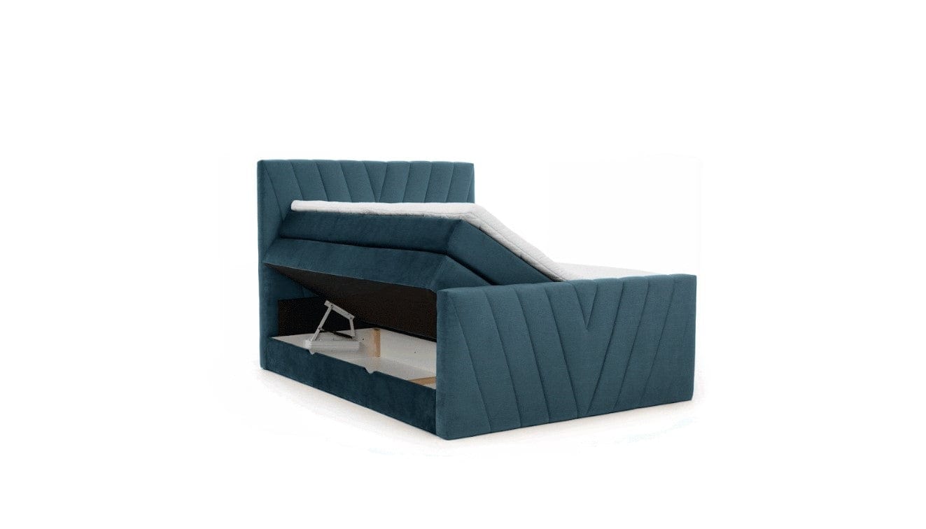 Letto Boxspring con contenitore in velluto Candys Nube (5)