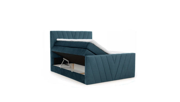 Letto Boxspring con contenitore in velluto Candys Nube (5)