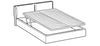 Letto contenitore in tessuto Fris Crema, 200 x 160 cm (2)