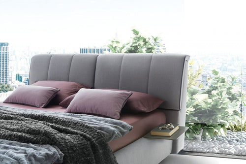 Letto contenitore in tessuto Inster Grigio, 200 x 180 cm (1)
