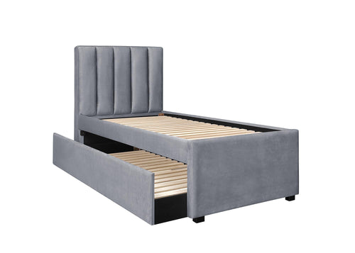 Halmar Letto estraibile in velluto Russo Grigio