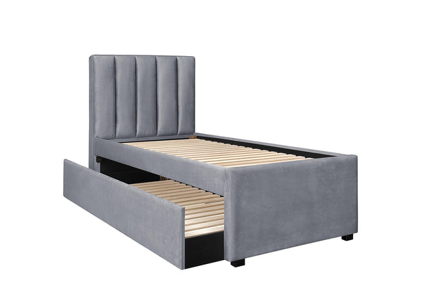 Halmar Letto estraibile in velluto Russo Grigio