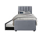 Halmar Letto estraibile in velluto Russo Grigio
