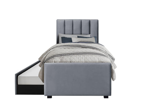 Halmar Letto estraibile in velluto Russo Grigio