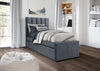 Halmar Letto estraibile in velluto Russo Grigio