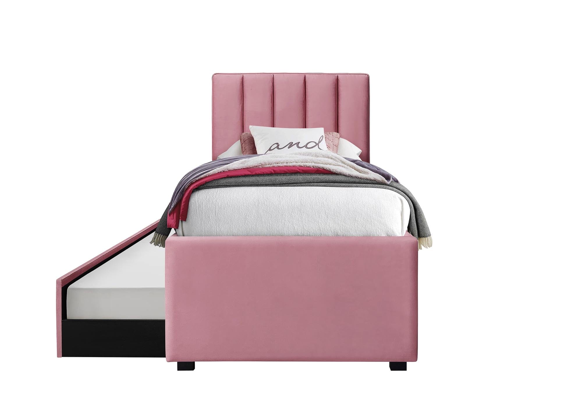 Halmar Letto estraibile in velluto Russo Rosa
