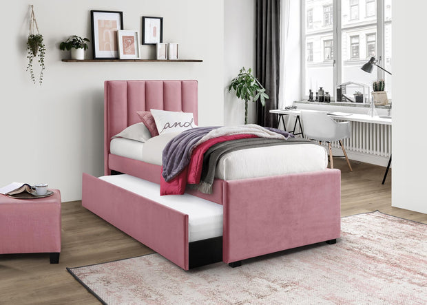 Halmar Letto estraibile in velluto Russo Rosa