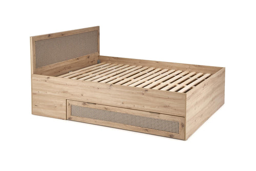 Halmar Letto imbottito con 2 cassetti in legno Borneo Quercia