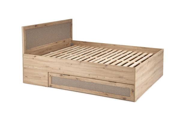 Halmar Letto imbottito con 2 cassetti in legno Borneo Quercia