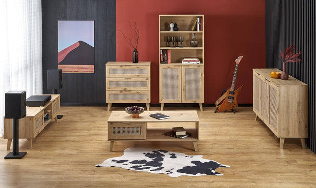 Halmar Letto imbottito con 2 cassetti in legno Borneo Quercia