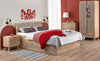 Halmar Letto imbottito con 2 cassetti in legno Borneo Quercia