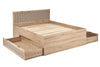 Halmar Letto imbottito con 2 cassetti in legno Borneo Quercia